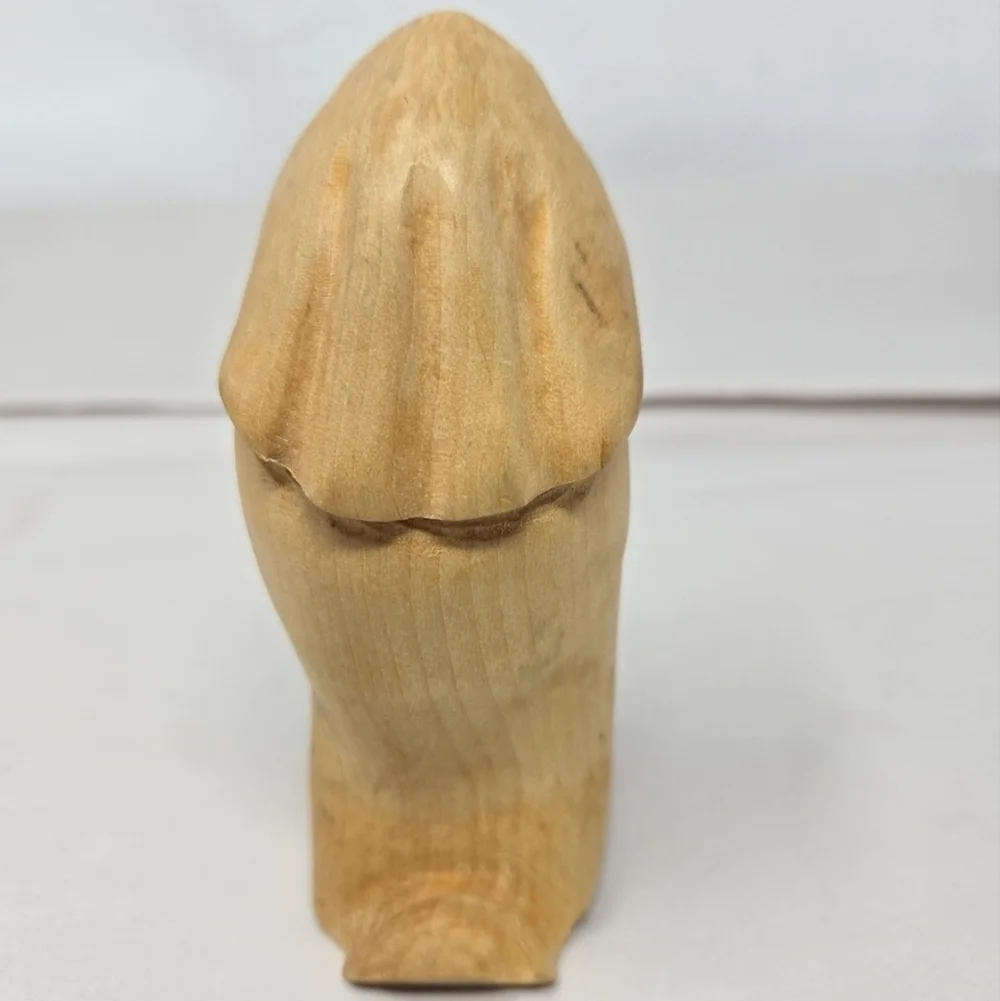Nativity Womens Kneeling Before Baby Jesus Hand Carved By Ralph Herrenbruck 1999